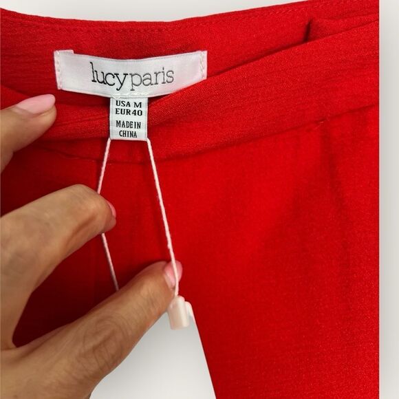 Red capri pants size Medium NWT - Picture 5 of 8